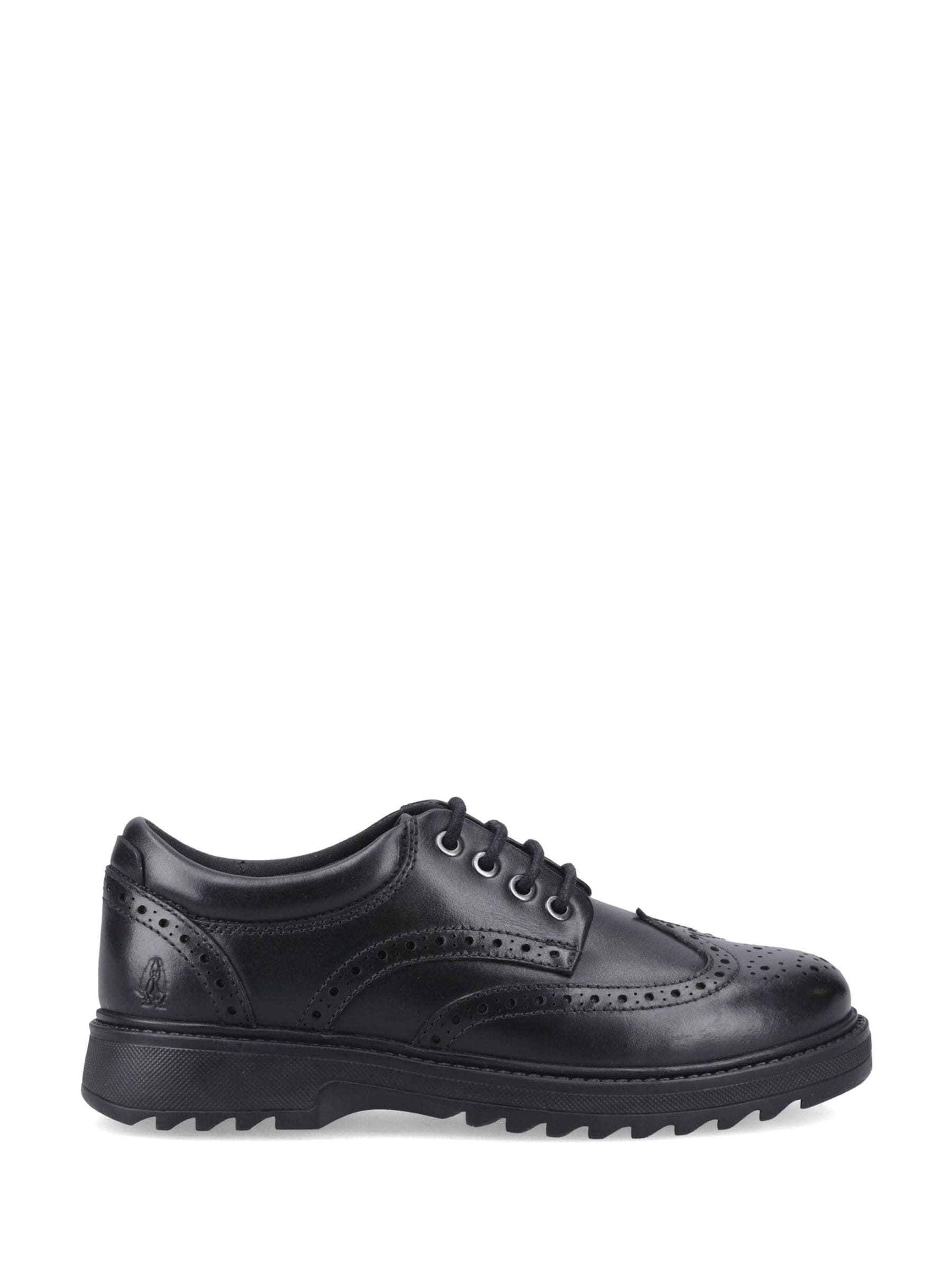 Hush Puppies Boys Black Romeo Brogue Shoes