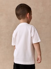 White/Black Halloween Printed - Short Sleeve Halloween Shirt and T-Shirt Set (3mths-7yrs) - Larawan 3 ng 4