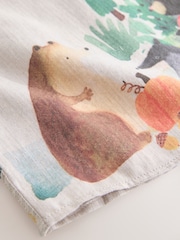 Neutral Forest Scene Long Sleeve Grandad Collar Scene Printed Shirt (3mths-10yrs) - Image 7 of 8