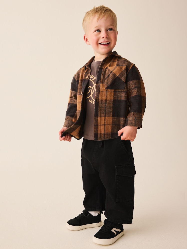 Rudas languotas - Long Sleeve Shirt and T-Shirt Set 2 Piece (3mths-7yrs) - 2 paveikslėlis iš 4 Rudas languotas - Long Sleeve Shirt and T-Shirt Set 2 Piece (3mths-7yrs) - 2 paveikslėlis iš 4
