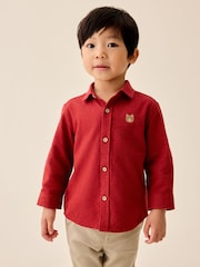 Red Long Sleeve Melange Brushed Character Shirt (3mths-7yrs) - Image 1 of 4