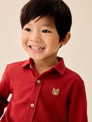 Red Long Sleeve Melange Brushed Character Shirt (3mths-7yrs) - Image 4 of 4
