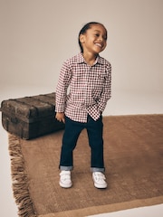 Red/Ecru Gingham Check Bear Long Sleeve Character Shirt (3mths-7yrs) - Image 3 of 8