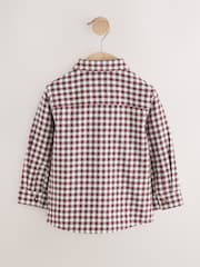 Red/Ecru Gingham Check Bear Long Sleeve Character Shirt (3mths-7yrs) - Image 6 of 8