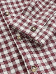 Red/Ecru Gingham Check Bear Long Sleeve Character Shirt (3mths-7yrs) - Image 7 of 8