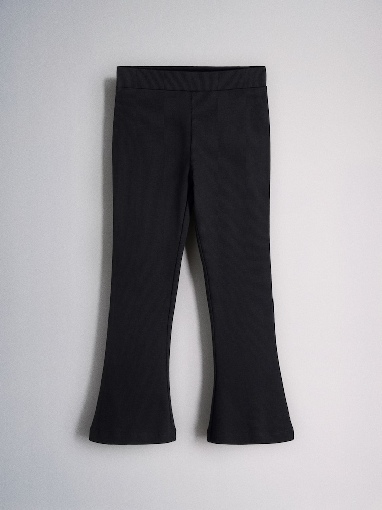 The Set 3 Pack Ribbed Flare Leggings Black - Image 2 of 6
