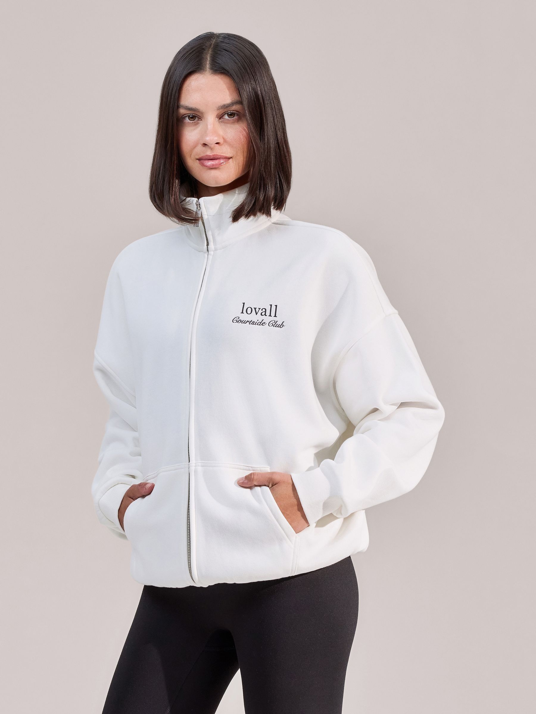 ジャケット・アウター FIFTEEN LOVE ~NKzip white~ (U:nity size) Buy LOVALL White Funnel Neck Zip Through Jacket from the Next UK