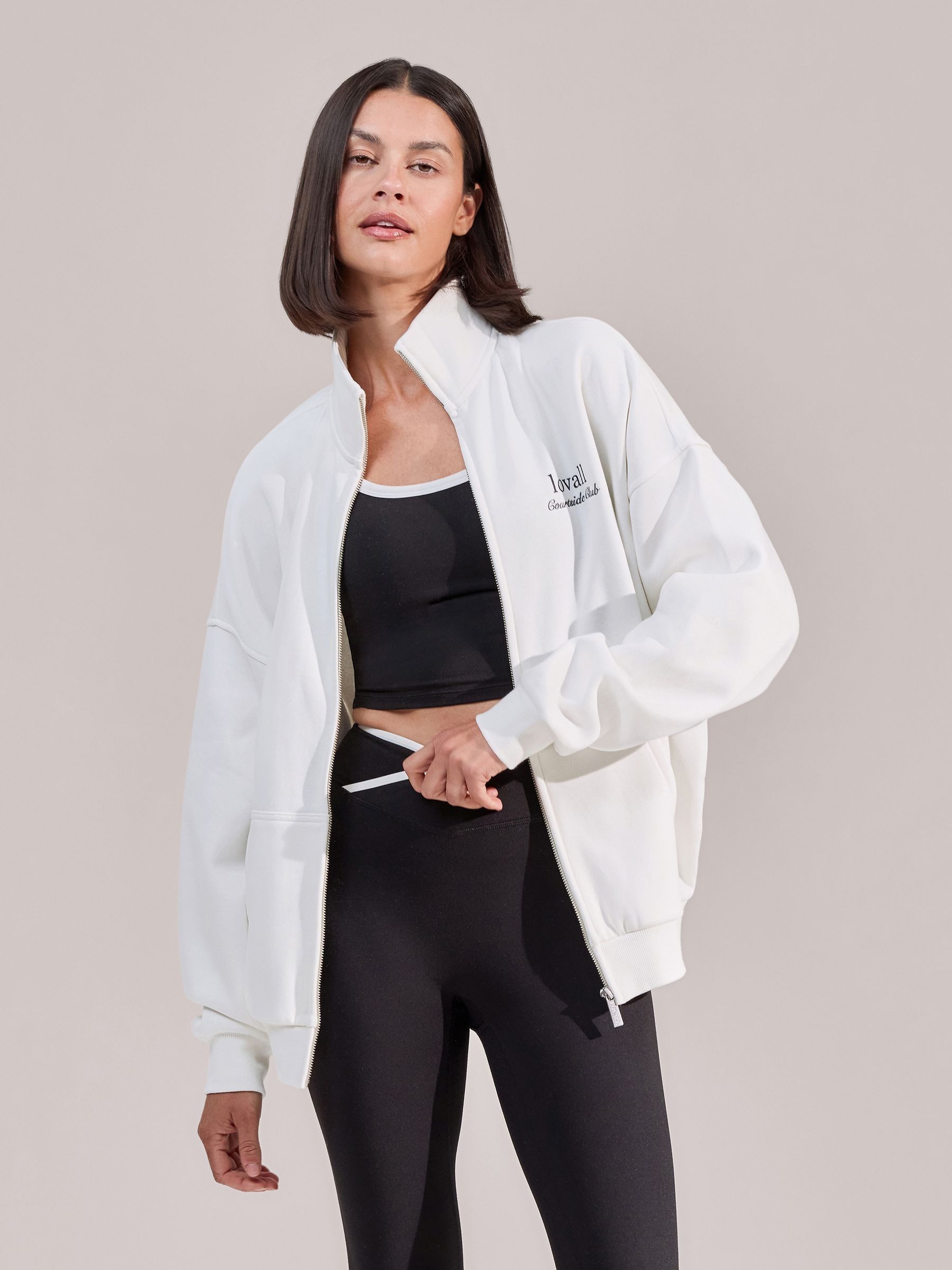 ジャケット・アウター FIFTEEN LOVE ~NKzip white~ (U:nity size) Buy LOVALL White Funnel Neck Zip Through Jacket from the Next UK