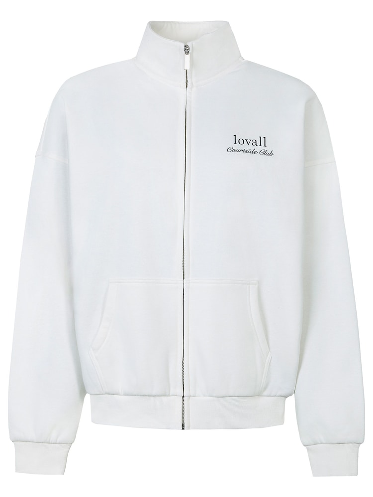 LOVALL White Funnel Neck Zip Through Jacket - Image 5 of 5 LOVALL White Funnel Neck Zip Through Jacket - Image 5 of 5