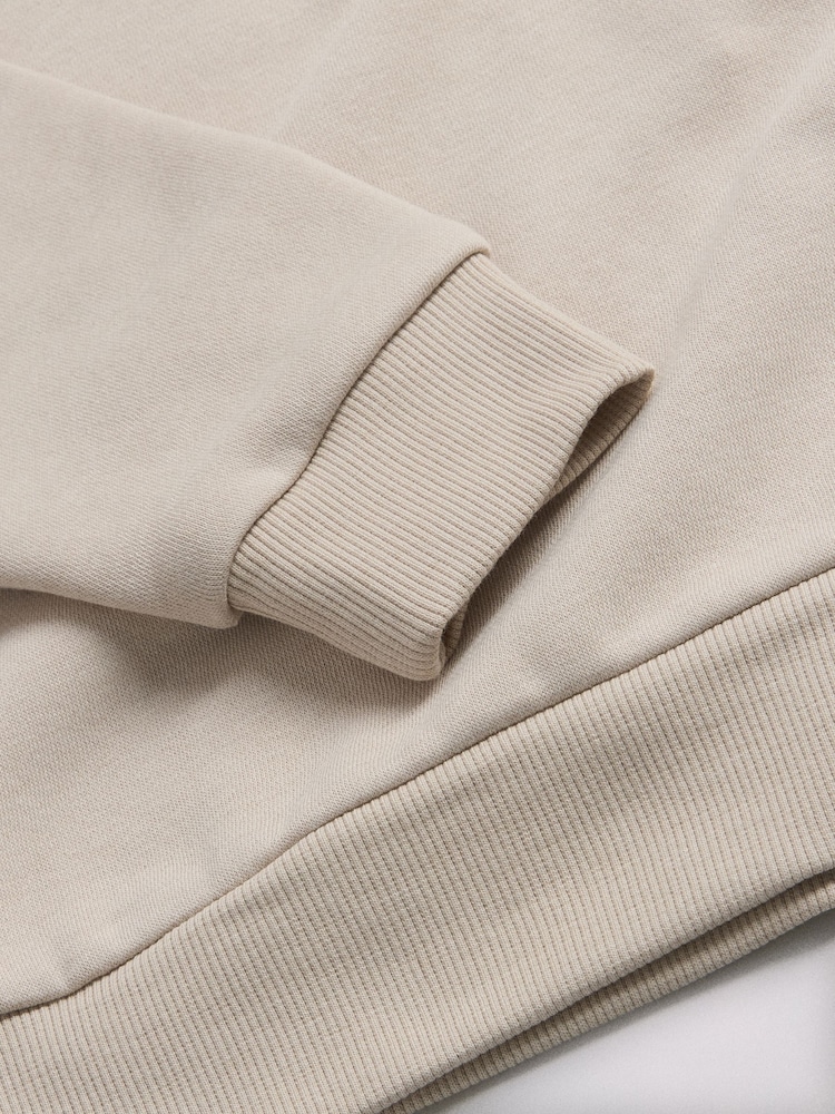 The Set Jersey Zip Neck Sweatshirts 2 Pack Pink/Cream - Image 6 of 6