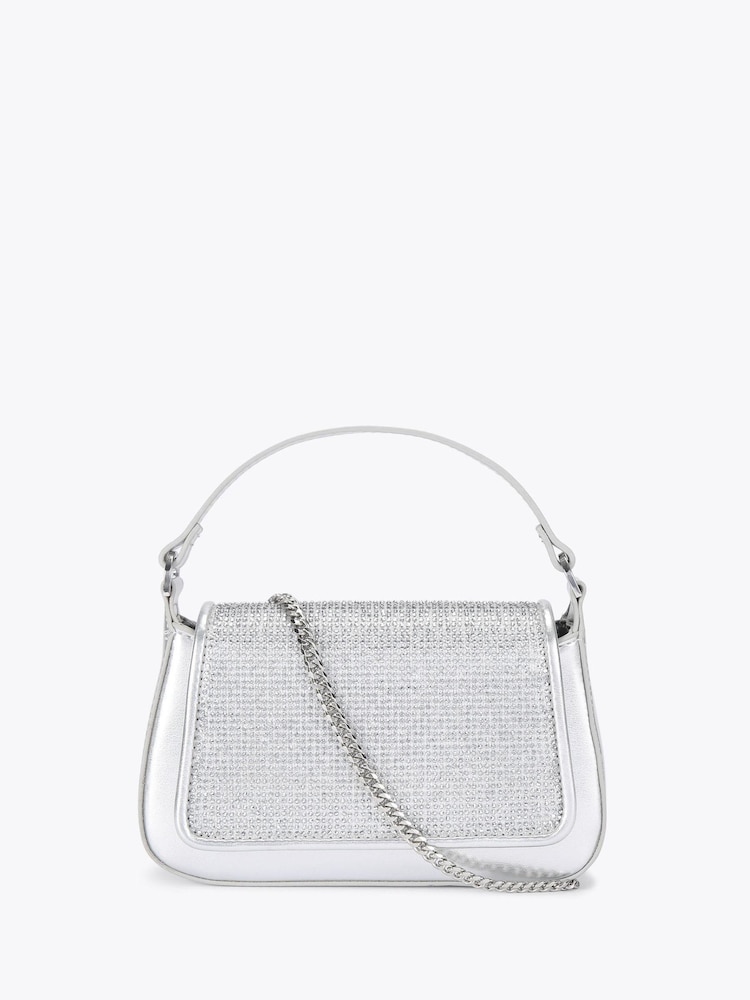 Carvela Silver Chiara Bow Clutch Bag - Image 2 of 4 Carvela Silver Chiara Bow Clutch Bag - Image 2 of 4