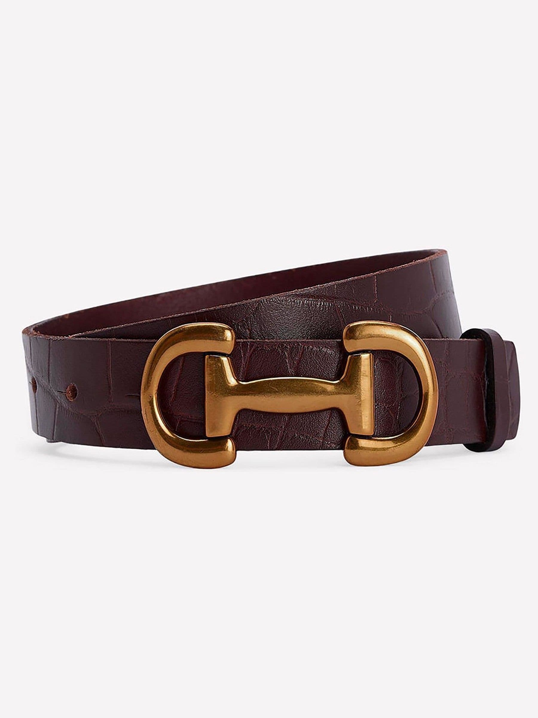 Buy Boden Brown Iris Snaffle-trim Leather Belt from Next USA