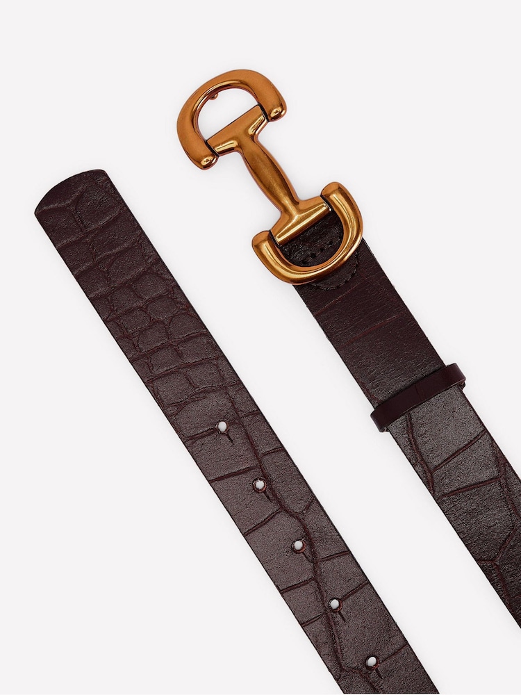 Boden Brown Iris Snaffle-trim Leather Belt - Image 3 of 3 Boden Brown Iris Snaffle-trim Leather Belt - Image 3 of 3