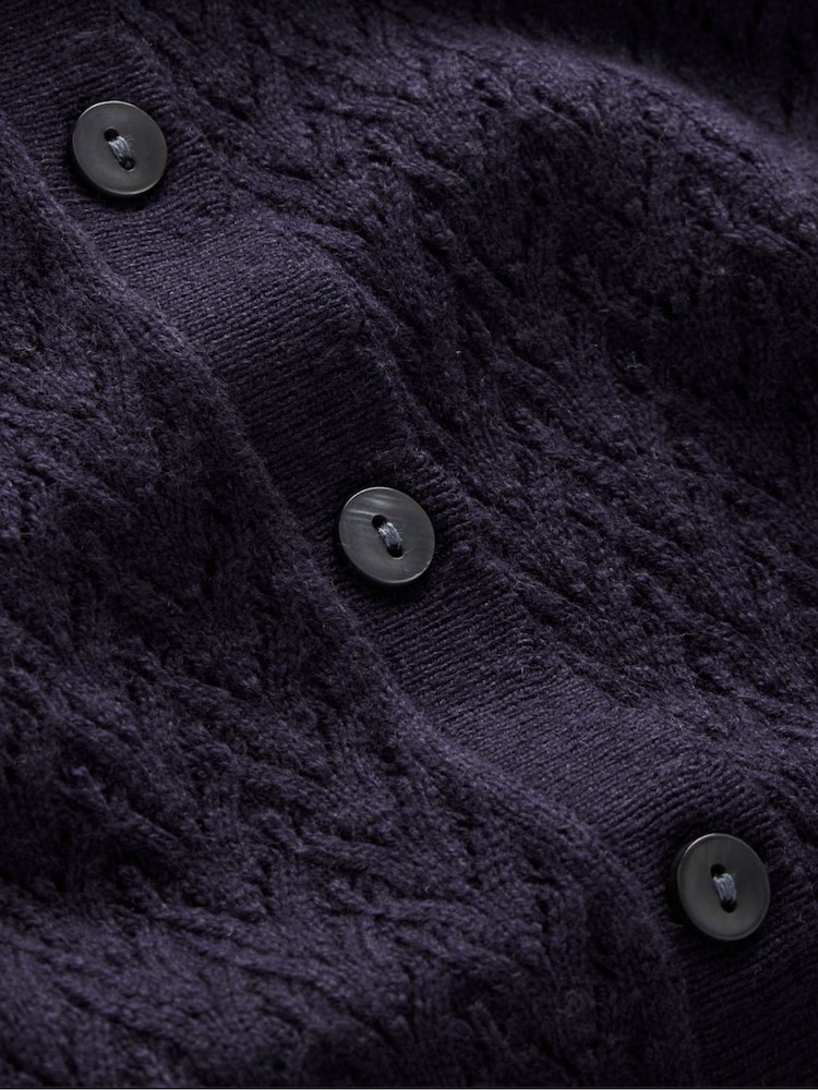 Boden Blue Diane Pointelle Cardigan - Image 7 of 7 Boden Blue Diane Pointelle Cardigan - Image 7 of 7