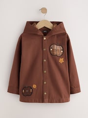 Brown Pumpkin Long Sleeve Hooded Overshirt (3mths-7yrs) - Image 6 of 9