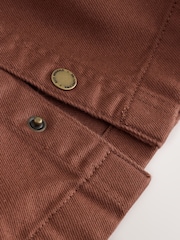 Brown Pumpkin Long Sleeve Hooded Overshirt (3mths-7yrs) - Image 9 of 9
