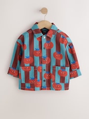 Red/Blue Striped All Over Print Tomato Twill Printed Overshirt (3mths-7yrs) - Image 5 of 8