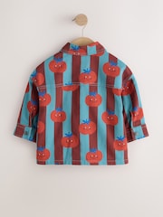 Red/Blue Striped All Over Print Tomato Twill Printed Overshirt (3mths-7yrs) - Image 6 of 8