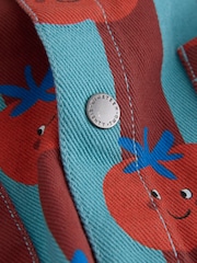 Red/Blue Striped All Over Print Tomato Twill Printed Overshirt (3mths-7yrs) - Image 7 of 8