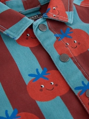Red/Blue Striped All Over Print Tomato Twill Printed Overshirt (3mths-7yrs) - Image 8 of 8