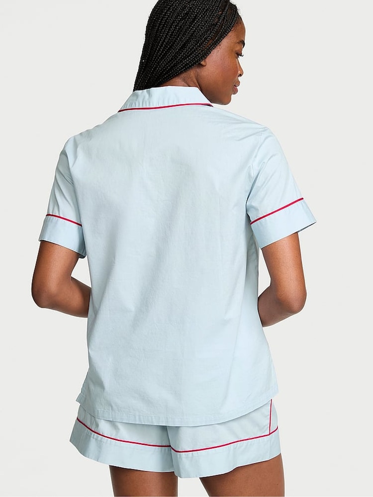 Victoria's Secret Celestial Blue Heritage Cotton Short Pyjama Set - Image 2 of 3 Victoria's Secret Celestial Blue Heritage Cotton Short Pyjama Set - Image 2 of 3