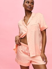 Victoria's Secret Pink Gin Satin Short Pyjamas Set - Image 3 of 3