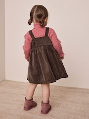 Chocolate Brown Sleeveless Cord Pinafore (3mths-8yrs) - Image 3 of 8