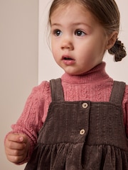 Chocolate Brown Sleeveless Cord Pinafore (3mths-8yrs) - Image 4 of 8