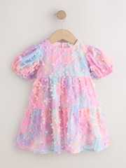 Rainbow Short Sleeve 3D Flowers Dress (3mths-8yrs) - Image 5 of 8