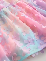 Rainbow Short Sleeve 3D Flowers Dress (3mths-8yrs) - Image 7 of 8