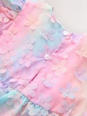 Rainbow Short Sleeve 3D Flowers Dress (3mths-8yrs) - Image 8 of 8