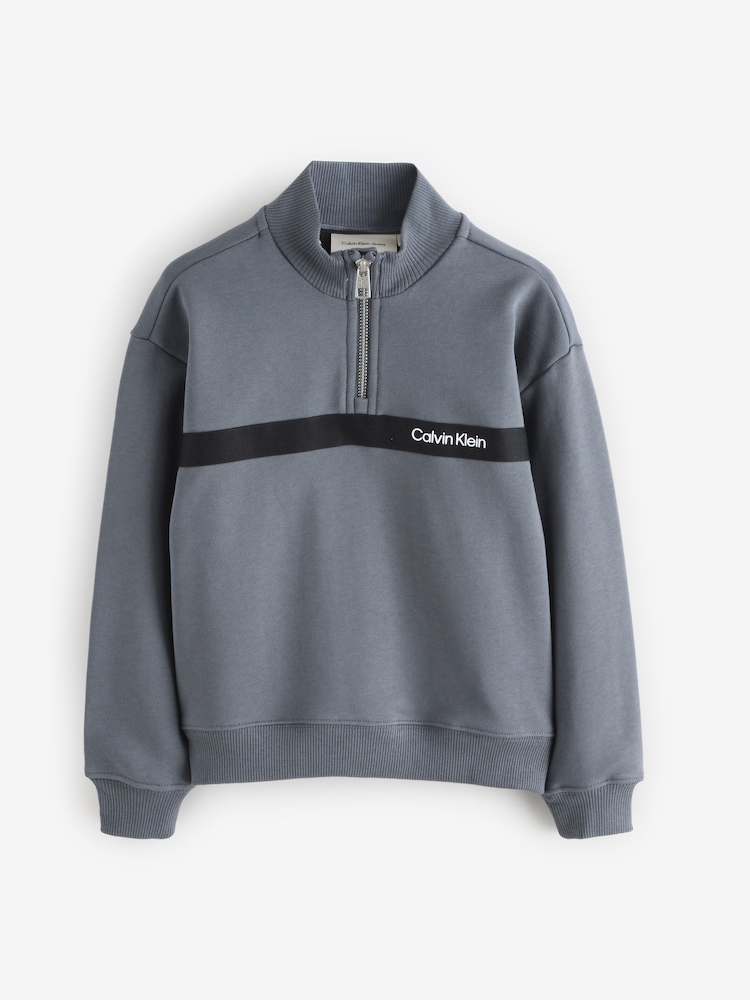 Calvin Klein Jeans Grey Relaxed Logo Tracksuit - Image 2 of 9 Calvin Klein Jeans Grey Relaxed Logo Tracksuit - Image 2 of 9