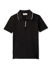 Črna polo majica Calvin Klein Jeans Tipping - Slika 5 iz 5