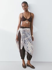 Blue Paisley Lightweight Scarf - Image 1 of 8