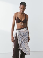 Blue Paisley Lightweight Scarf - Image 2 of 8