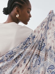 Blue Paisley Lightweight Scarf - Image 5 of 8