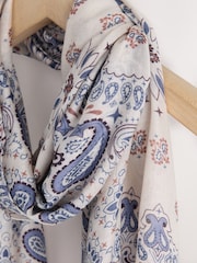 Blue Paisley Lightweight Scarf - Image 7 of 8
