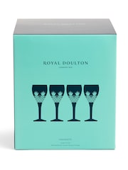 Royal Doulton Clear Highgate Red Wine Glasses Set of 4 - Image 6 of 6