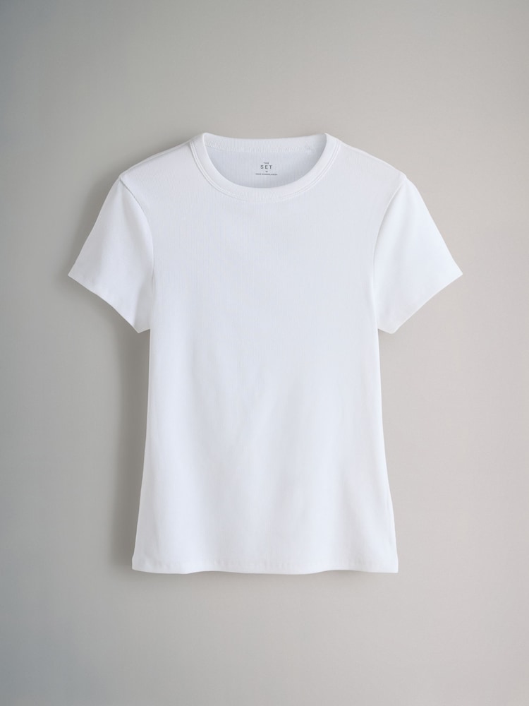 The Set 8 Pack Short Sleeve Fitted Crew Neck T-Shirts Multi - Image 2 of 6 The Set 8 Pack Short Sleeve Fitted Crew Neck T-Shirts Multi - Image 2 of 6