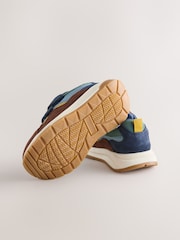 Navy Suede Touch Fastening Trainers - Image 4 of 4