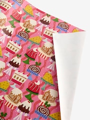 Pink Christmas Dessert Standard Width 15m Christmas Wrapping Paper - Image 3 of 4
