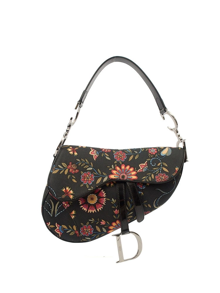 Christian Black Dior Saddle Bag Shoulder Bag - Image 2 of 6 Christian Black Dior Saddle Bag Shoulder Bag - Image 2 of 6