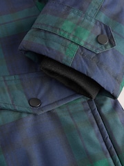 Navy/Green Check Shower Resistant Barn Jacket (3-16yrs) - Image 11 of 11