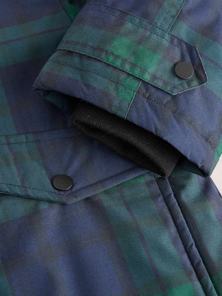 Navy/Green Check Shower Resistant Barn Jacket (3-16yrs) - Image 11 of 11 Navy/Green Check Shower Resistant Barn Jacket (3-16yrs) - Image 11 of 11