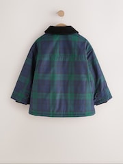 Navy/Green Check Shower Resistant Barn Jacket (3-16yrs) - Image 8 of 11