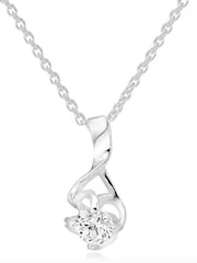 Beaverbrooks Silver Cubic Zirconia Pendant - Image 2 of 3