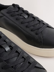 Black Wide Fit Smart Casual Longline Trainers - Image 3 of 5