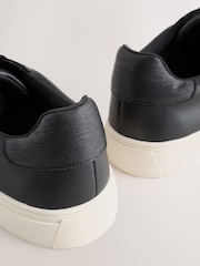 Black Wide Fit Smart Casual Longline Trainers - Image 4 of 5