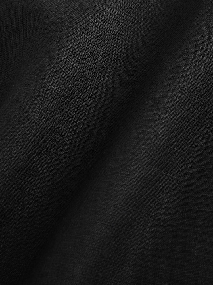 Black Relaxed Fit Signature 100% Linen Trousers With Elasticated Waist - Image 10 of 10 Black Relaxed Fit Signature 100% Linen Trousers With Elasticated Waist - Image 10 of 10