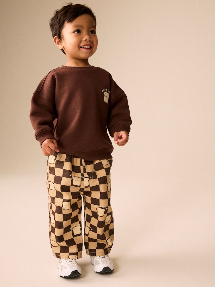 Brown Long Sleeve Top and Trousers Set (3mths-7yrs) - Image 1 of 4 Brown Long Sleeve Top and Trousers Set (3mths-7yrs) - Image 1 of 4